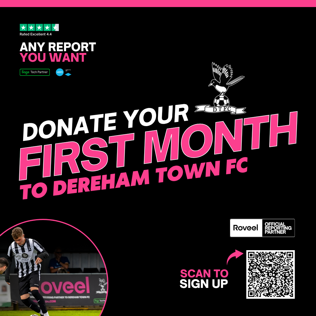 Exciting News: Roveel Becomes Official Sponsor of Dereham Town Football Club!