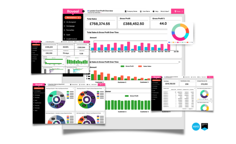 Roveel dashboards for Xero