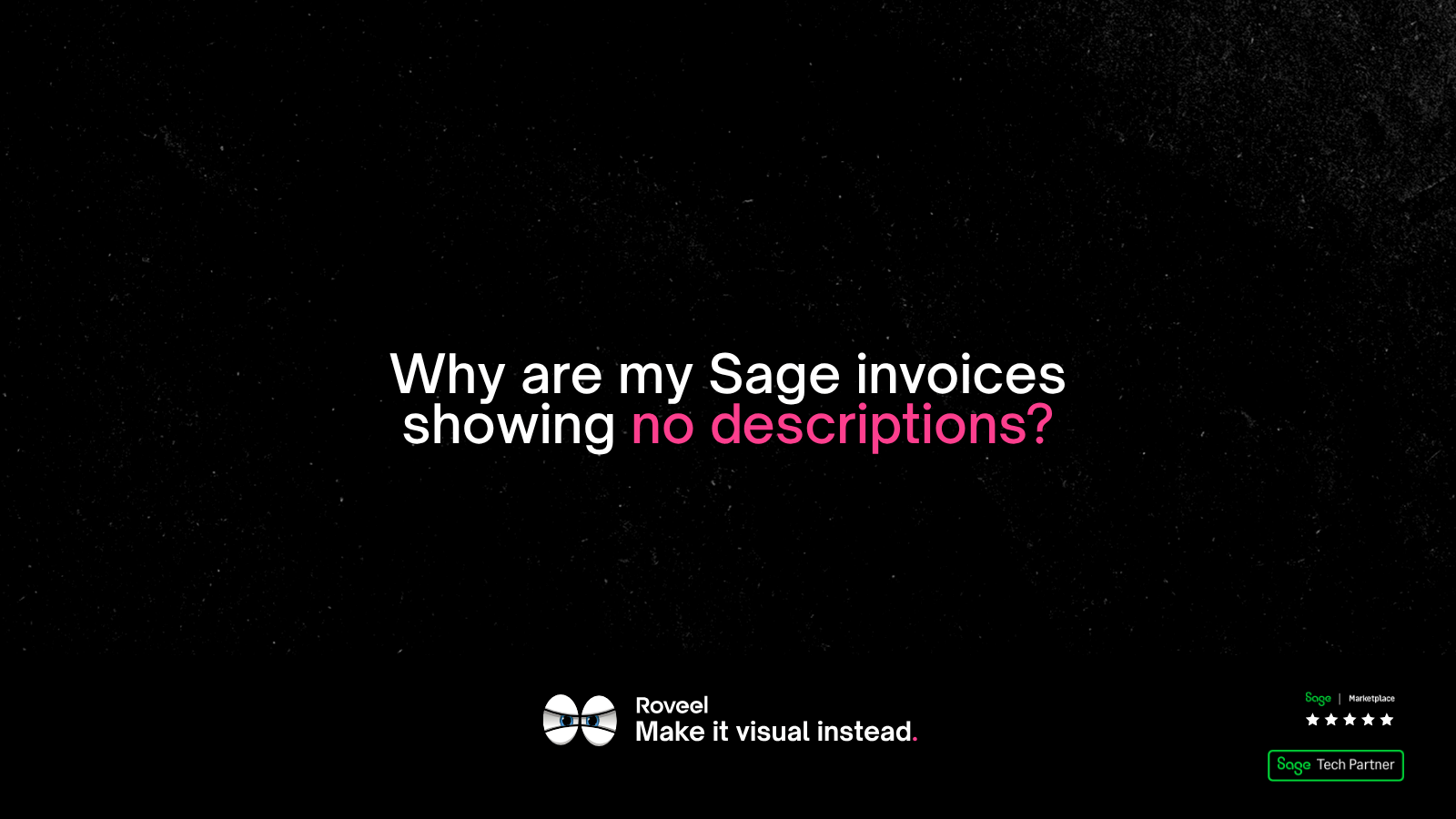 Why are my Sage invoices showing no descriptions