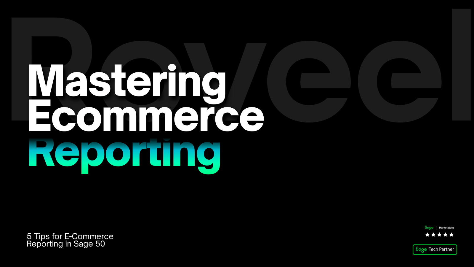 e-commerce reporting in Sage 50